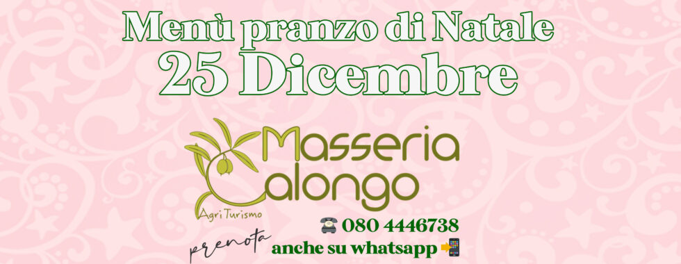 Menù Pranzo di Natale giovedì 25.12.2025